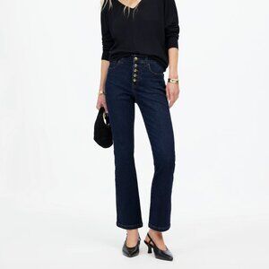 SOLD || Madewell Kick Out Crop Jeans in Larkspur (27)